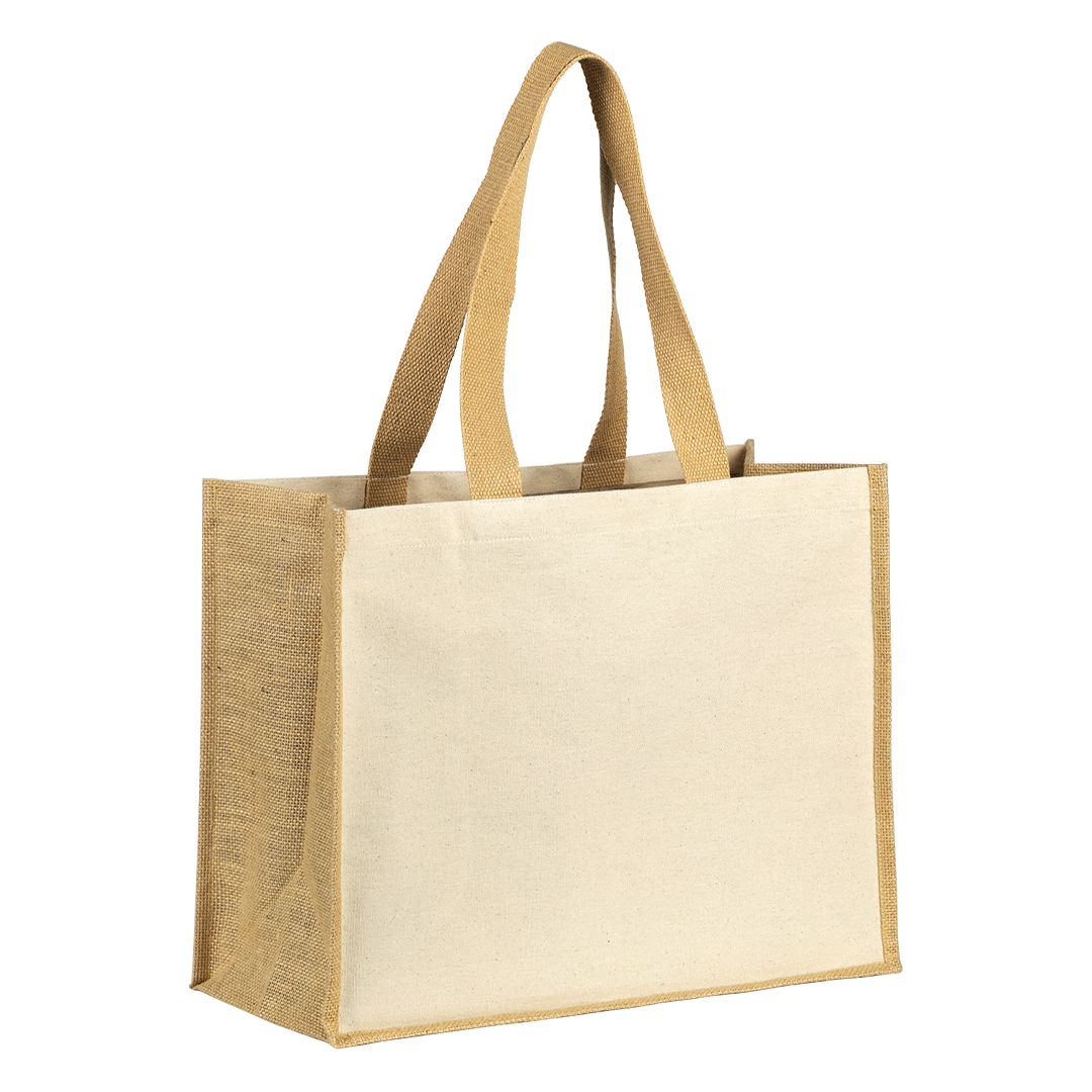 Tasche aus Jute und Baumwolle