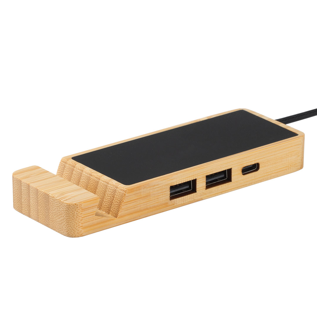 USB-Hub mit 3 Ports, Telefonhalter 